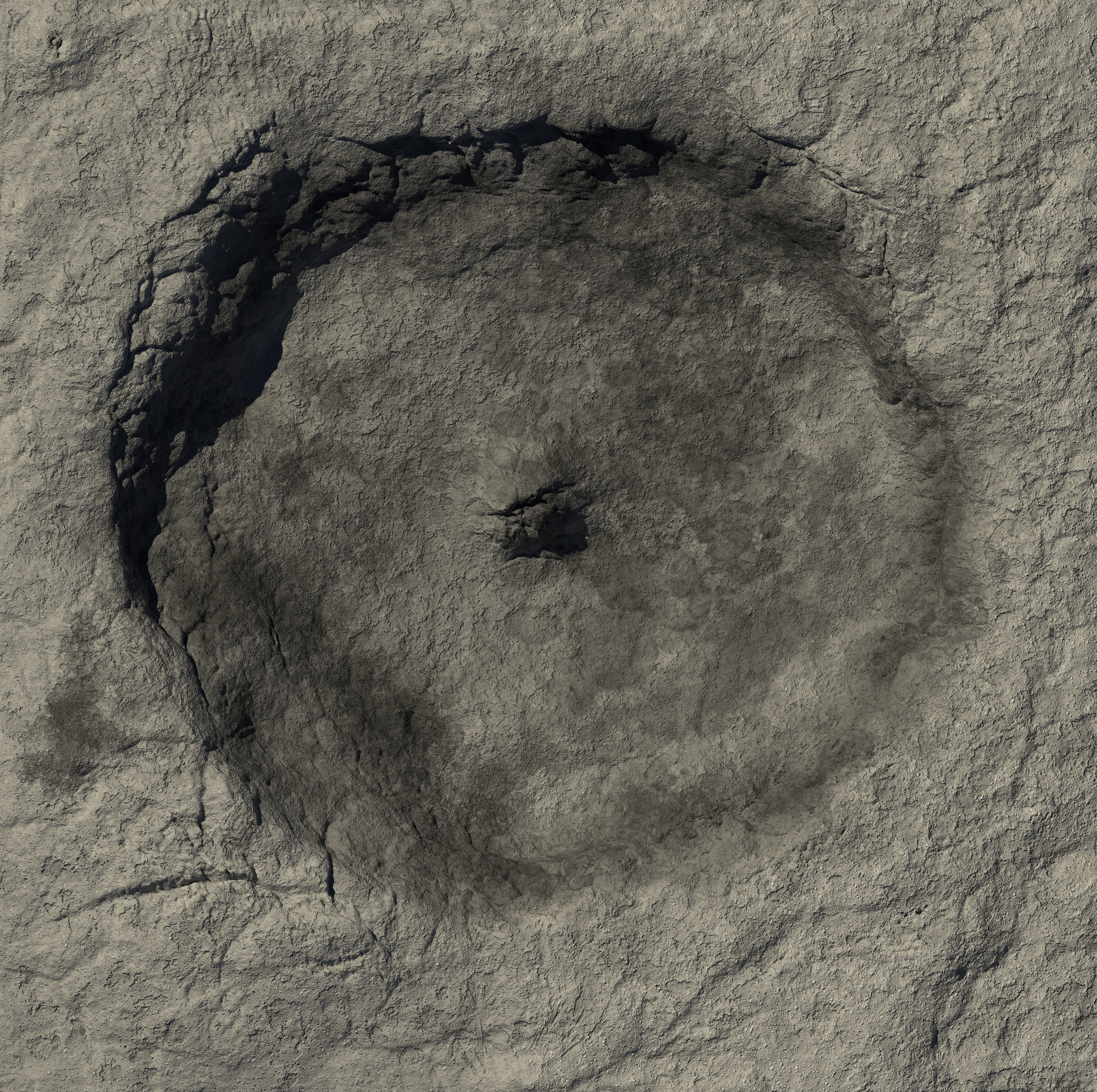 Lunar crater 3D model_2