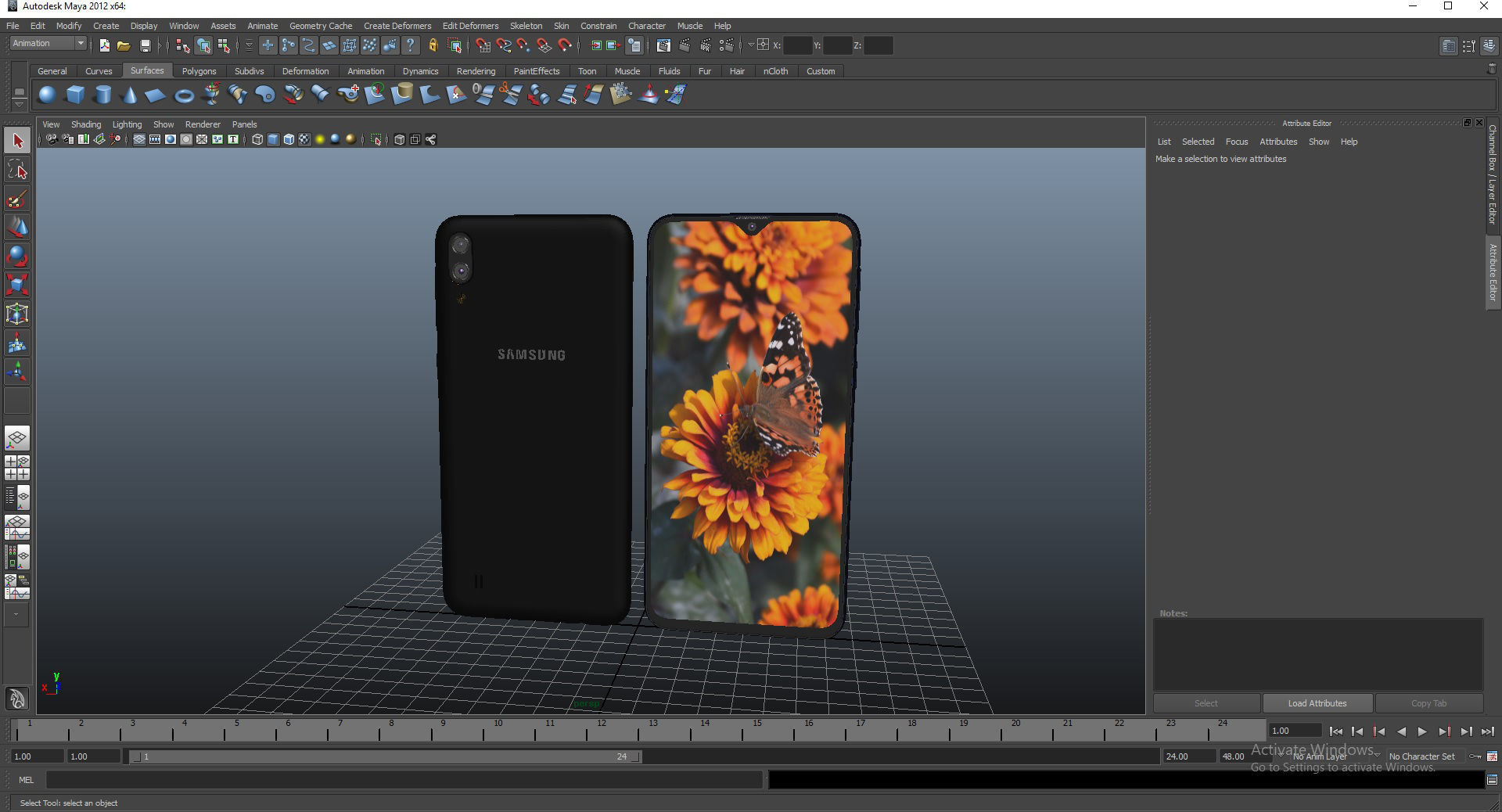Samsung Galaxy M10 Black - Blu 3D model_10