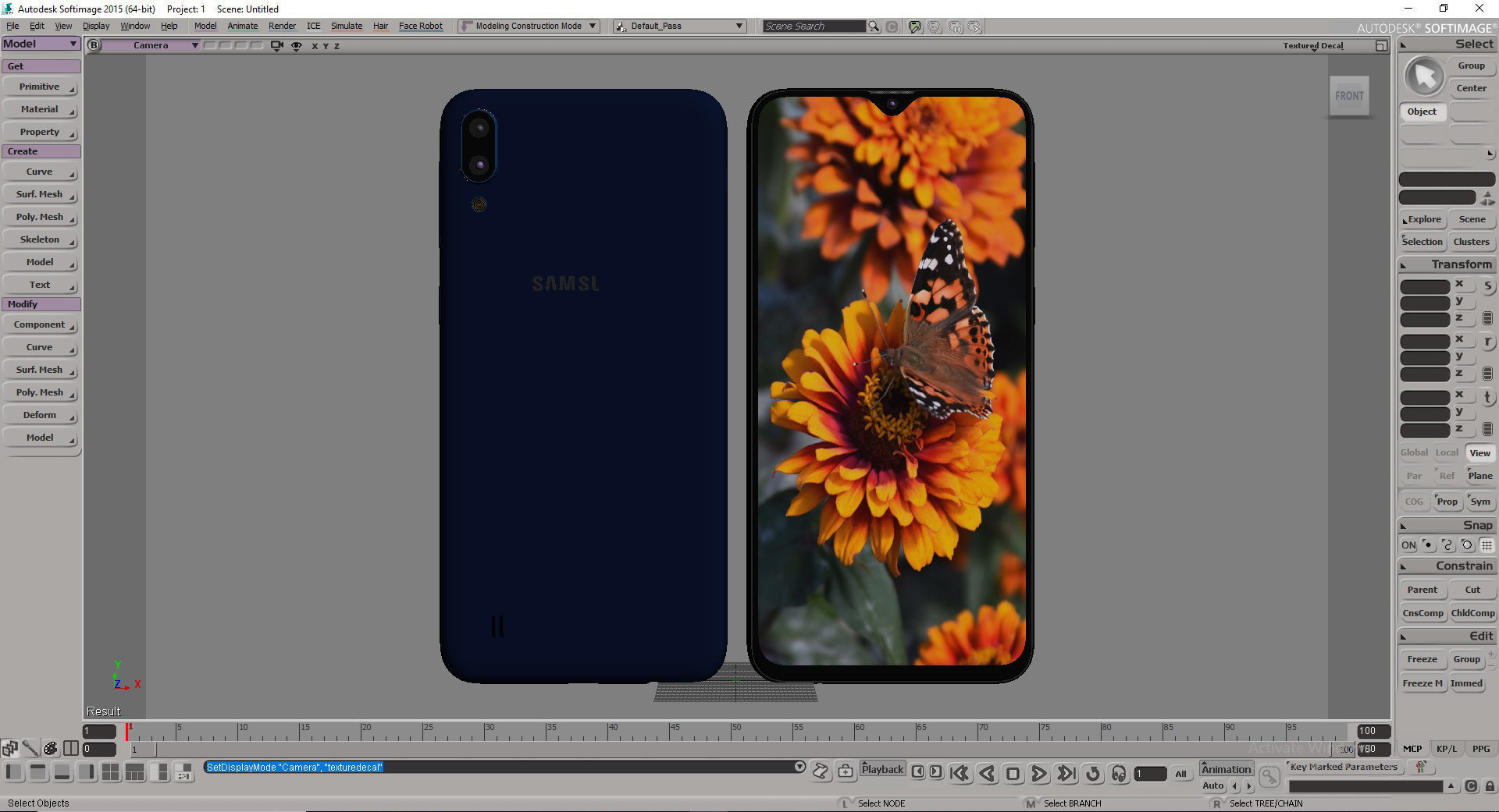 Samsung Galaxy M10 Black - Blu 3D model_9