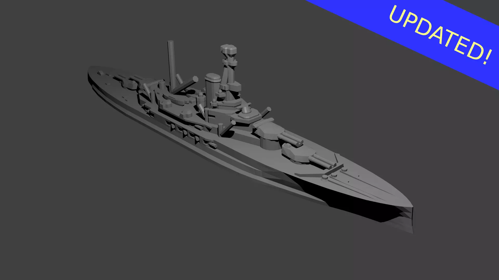 British Revenge Class Battleship 3D print model