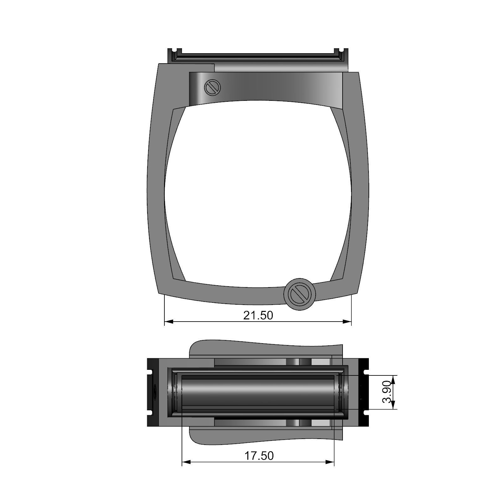 Ring cylinder 3D print model_6