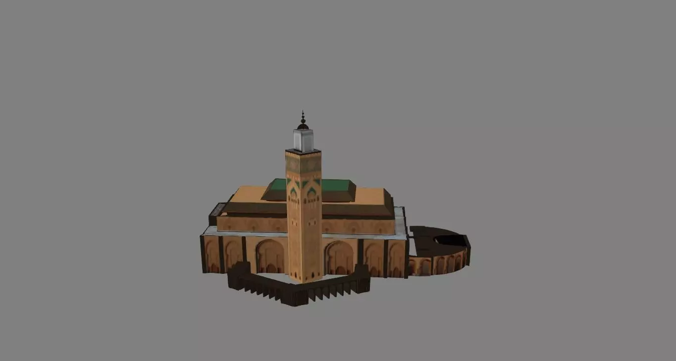Hassan II mosque 3D model_0