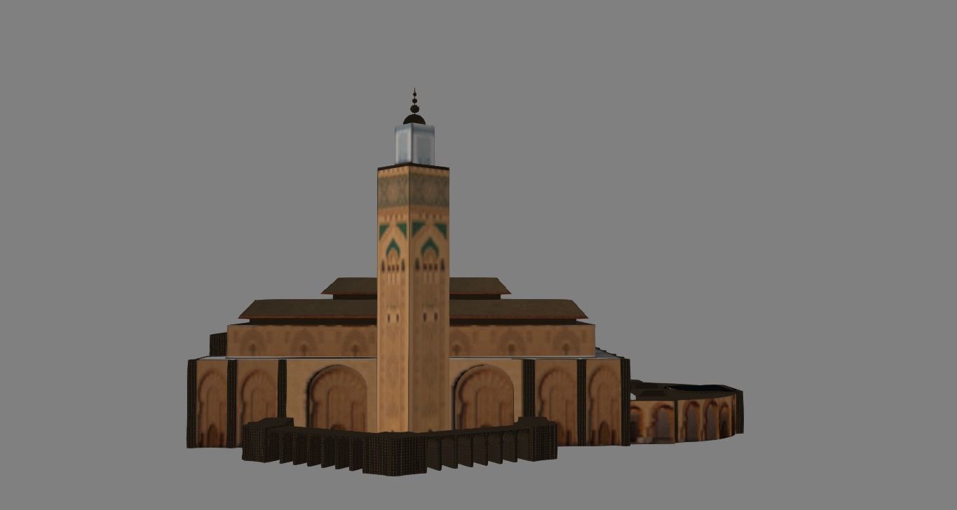 Hassan II mosque 3D model_4