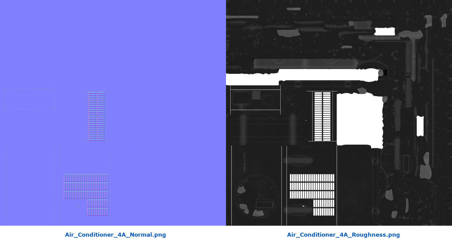 Air Conditioner 4A Low-poly 3D model