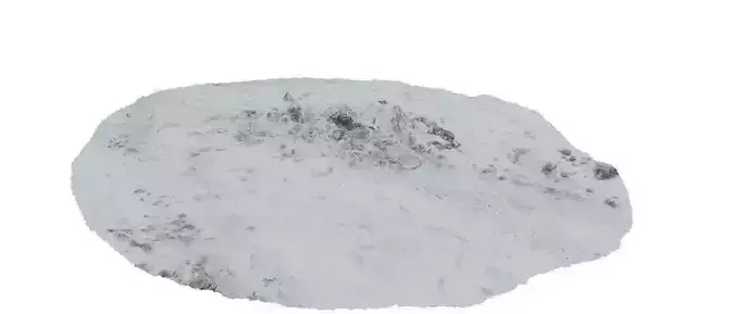Winter snow wheel traces and footprints 3D scan