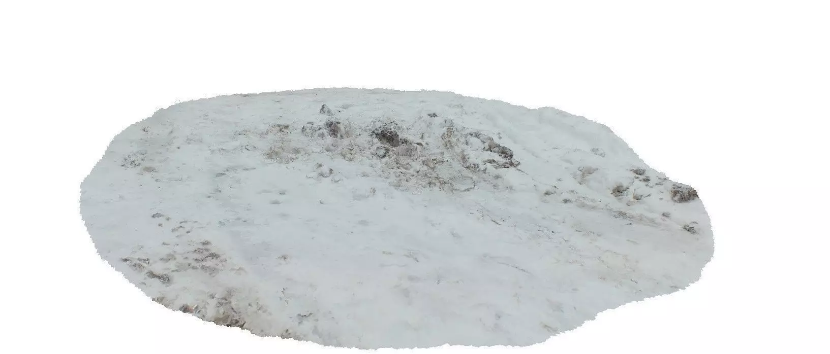 Winter snow wheel traces and footprints 3D scan 3D model_0