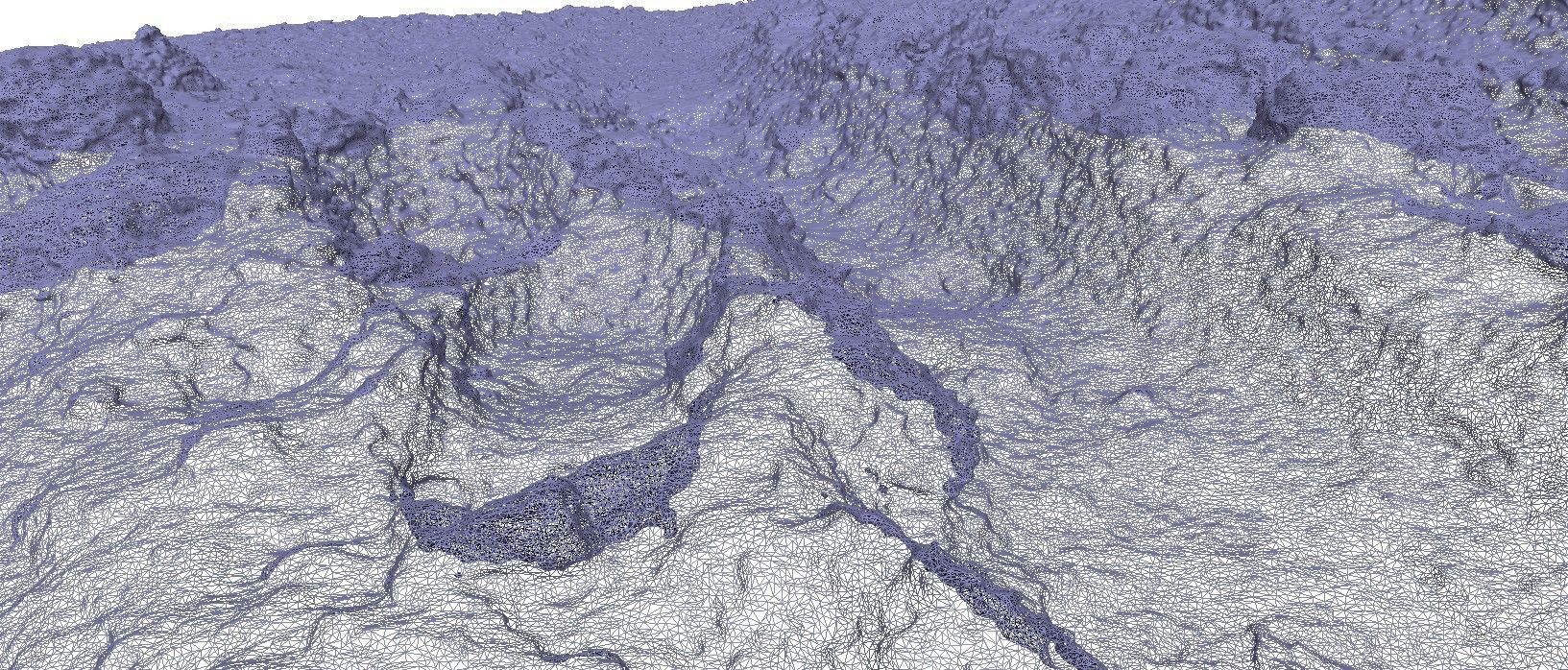 Winter snow wheel traces and footprints 3D scan 3D model_4