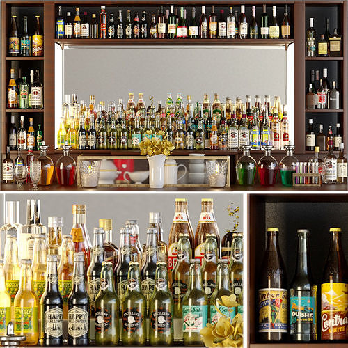 Big bar 5 Alcohol 3D model