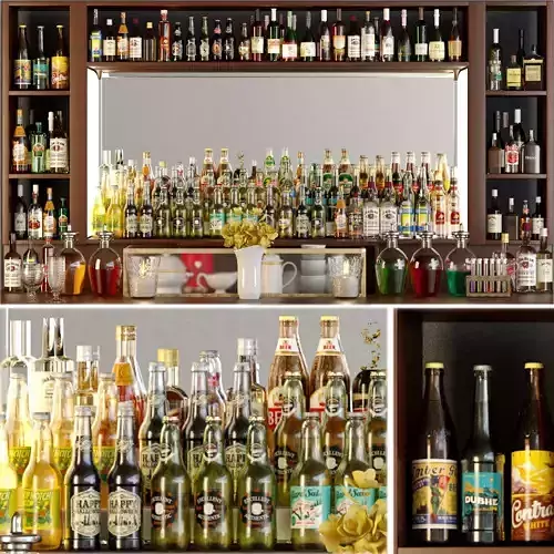 Big bar 5 Alcohol 3D model