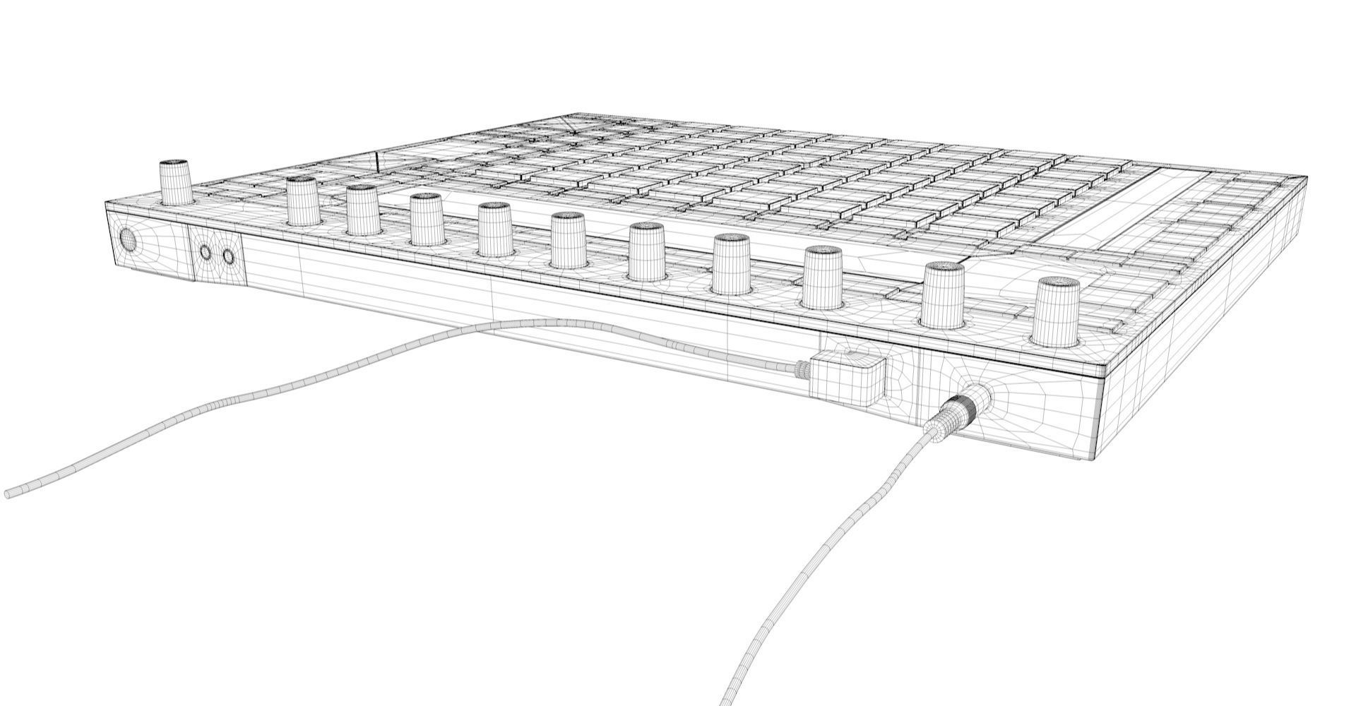 Ableton Push 2 Midi Controller Low-poly 3D model_15