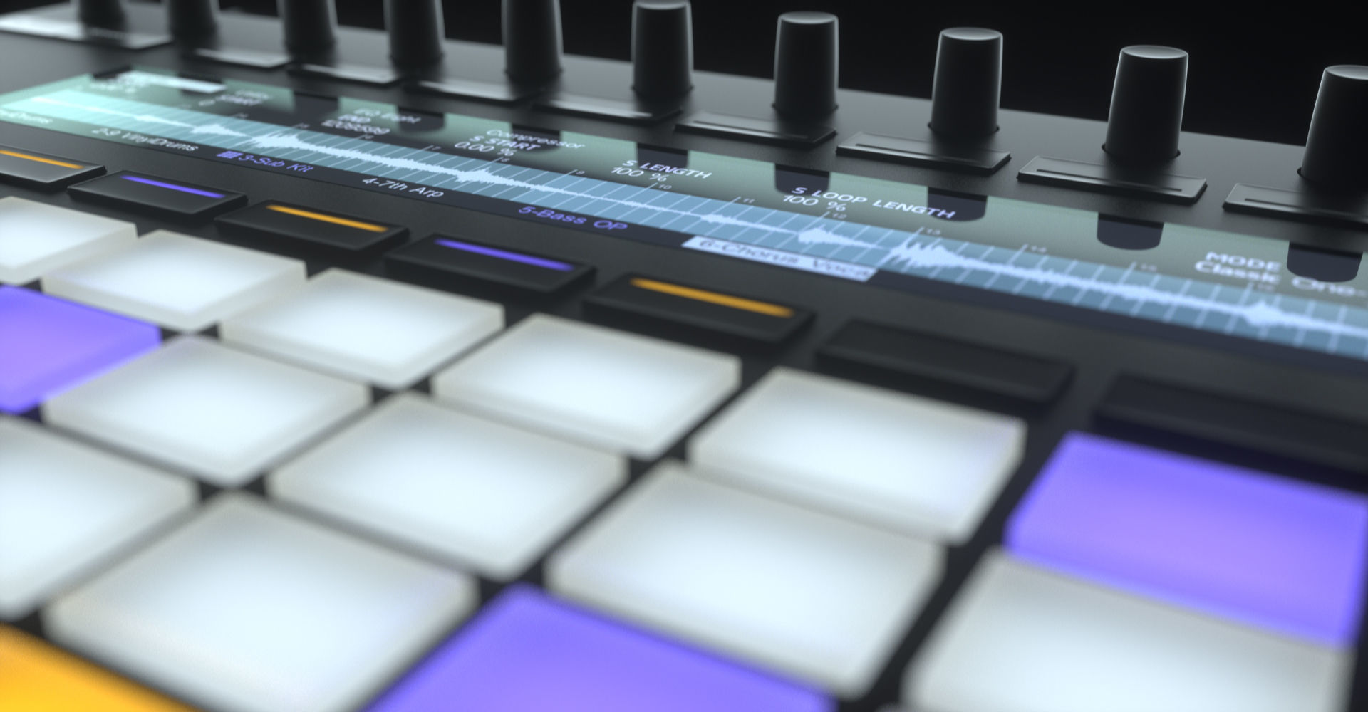 Ableton Push 2 Midi Controller Low-poly 3D model_27
