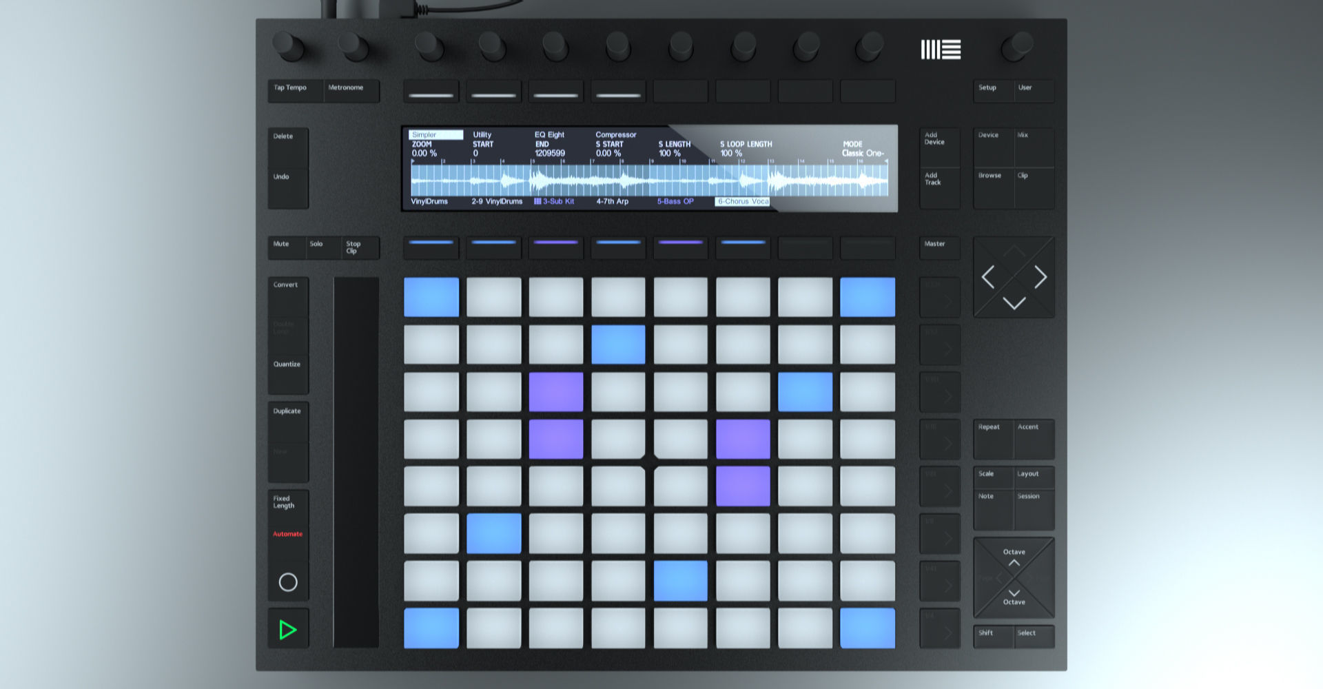 Ableton Push 2 Midi Controller Low-poly 3D model_2