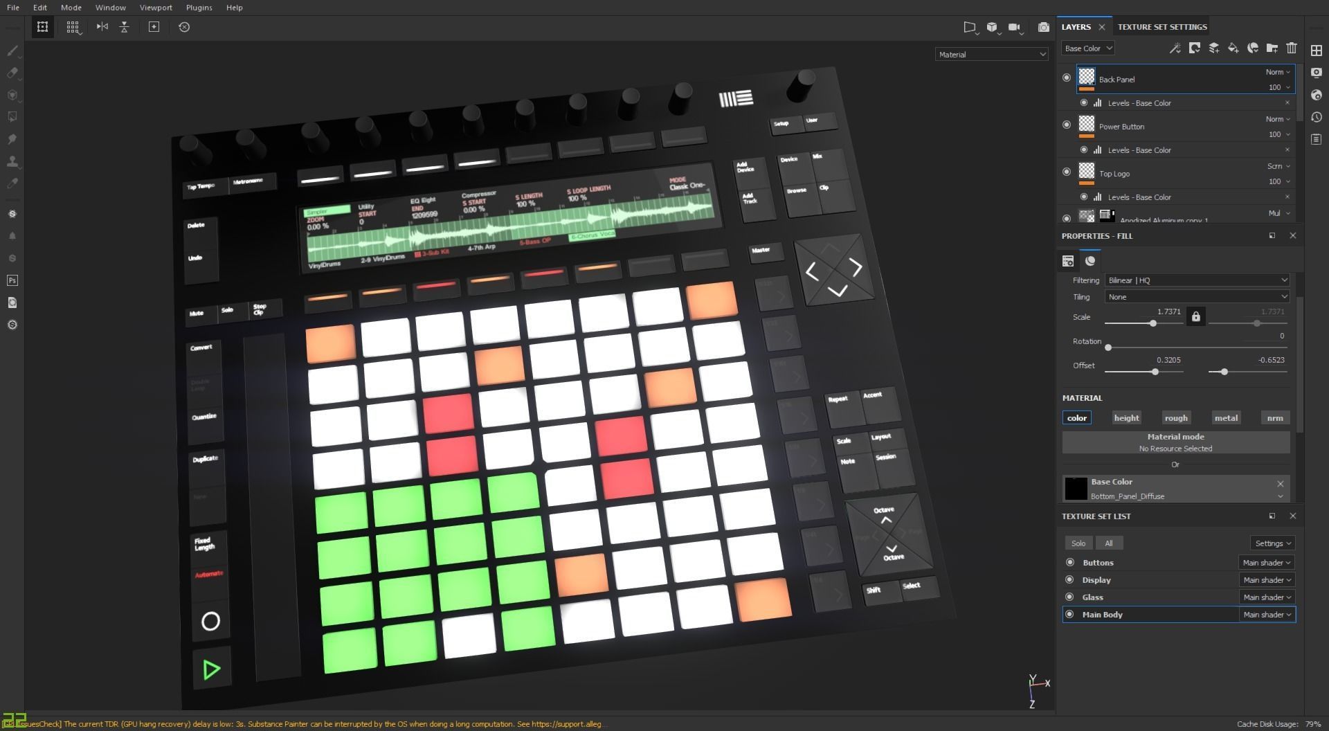 Ableton Push 2 Midi Controller Low-poly 3D model_40