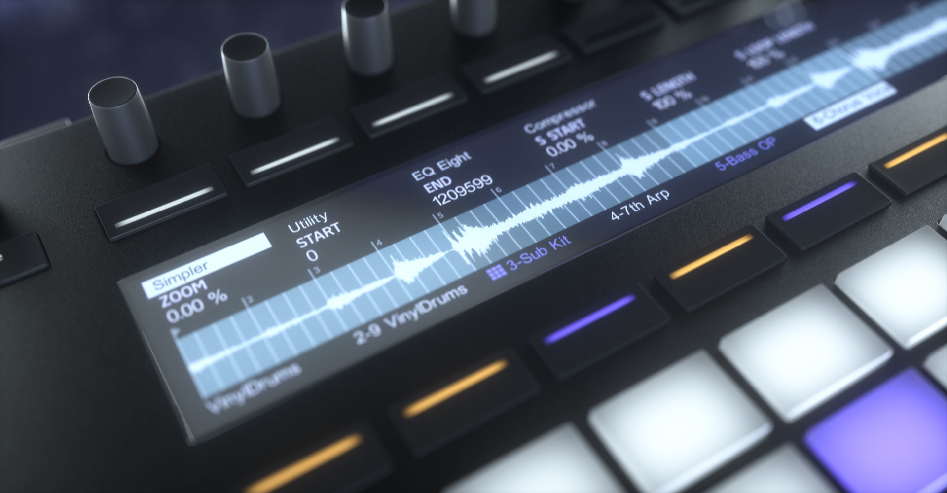Ableton Push 2 Midi Controller Low-poly 3D model_23