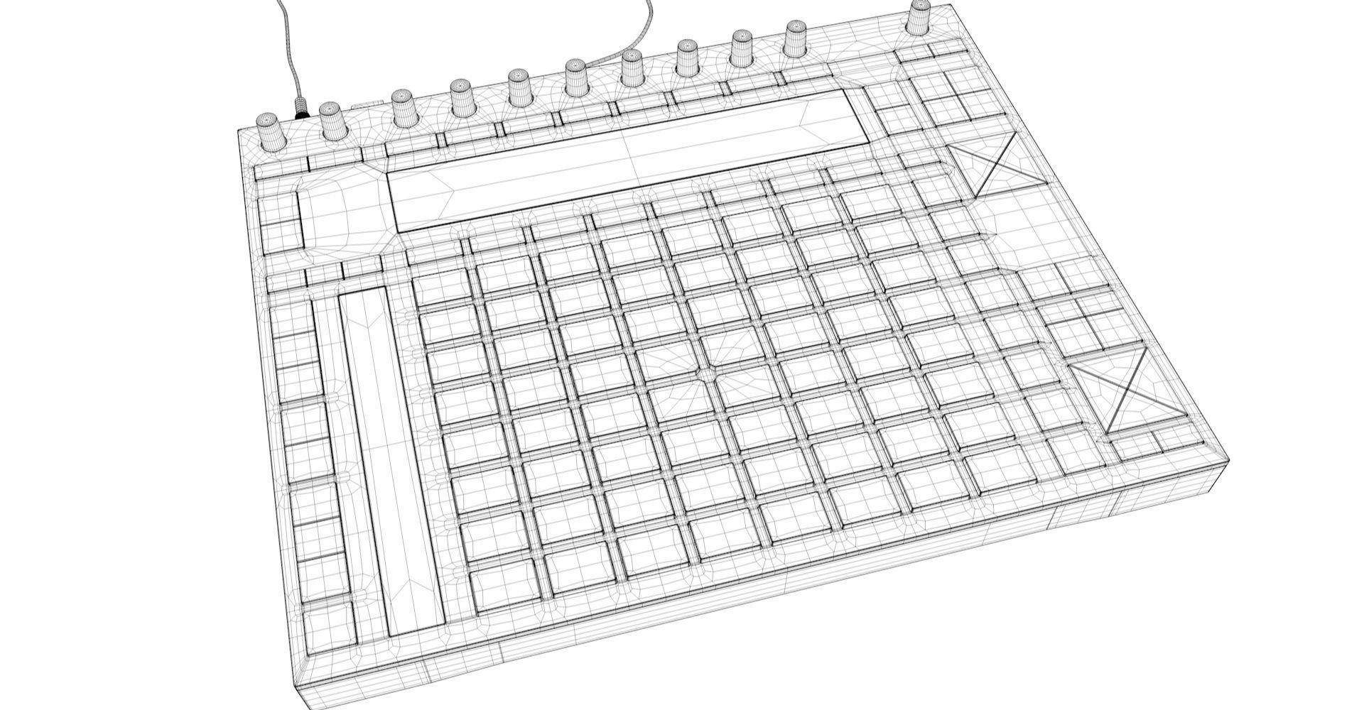 Ableton Push 2 Midi Controller Low-poly 3D model_8