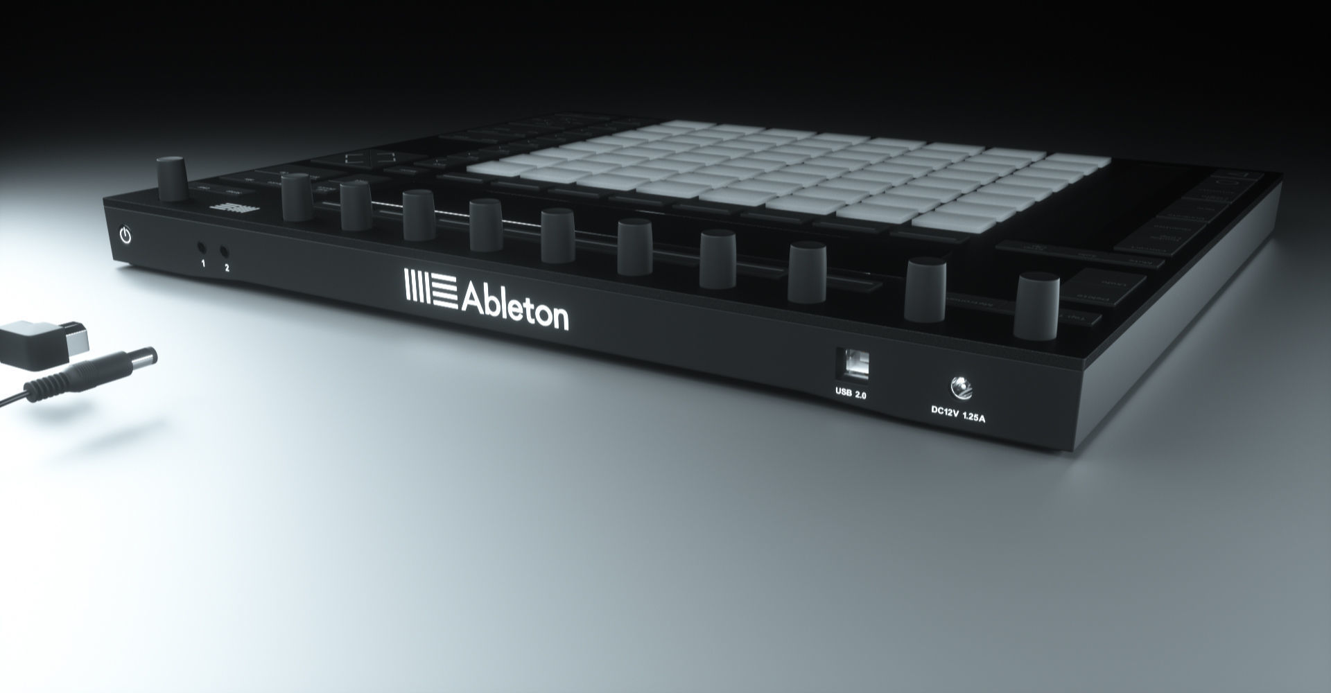 Ableton Push 2 Midi Controller Low-poly 3D model_14