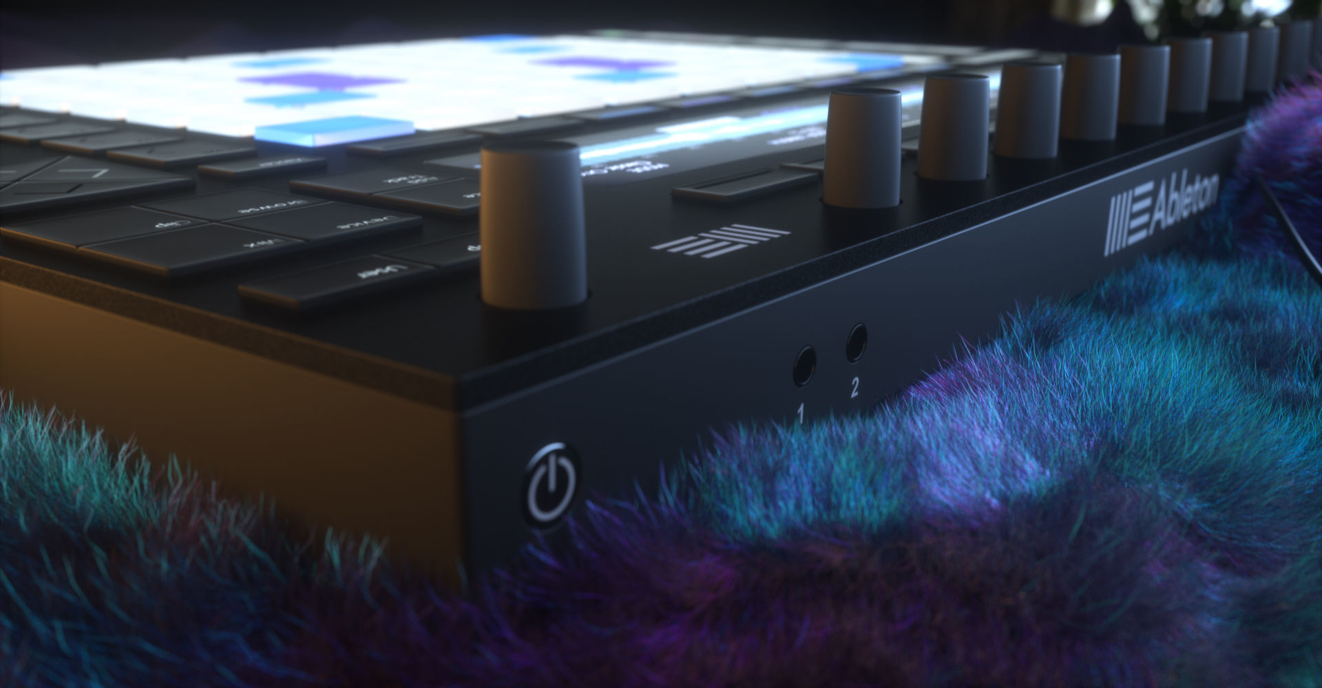 Ableton Push 2 Midi Controller Low-poly 3D model_16