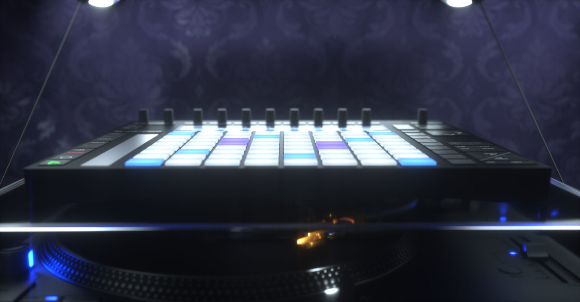 Ableton Push 2 Midi Controller Low-poly 3D model_9