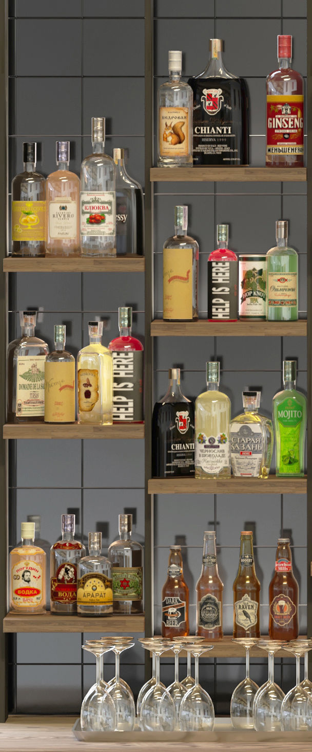 Large bar 6 Alcohol 3D model_2