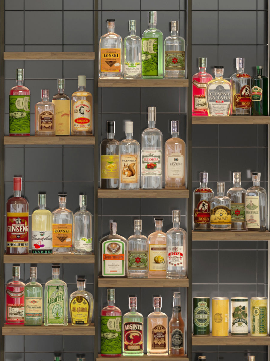 Large bar 6 Alcohol 3D model_3