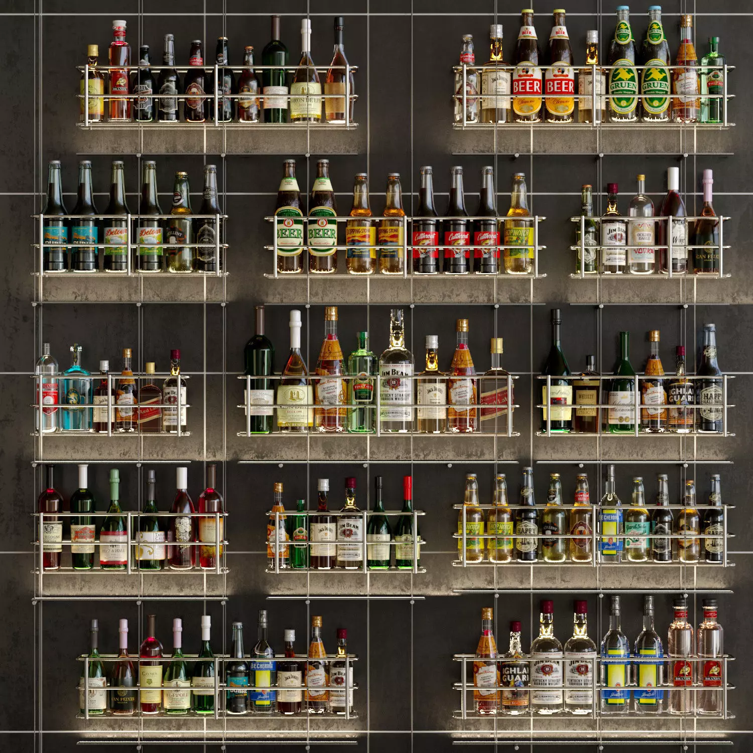Large bar 7 Alcohol 3D model_0