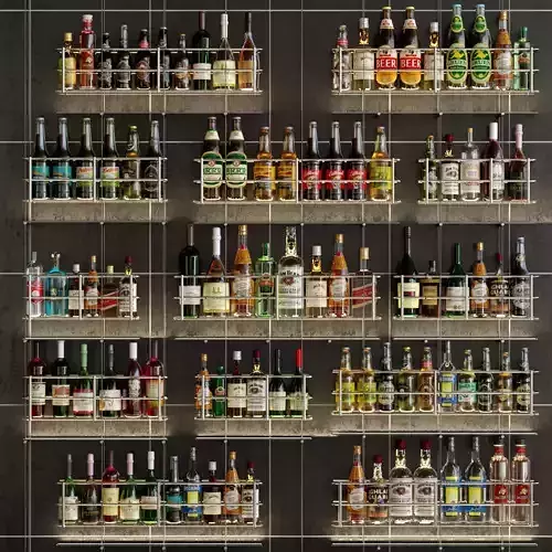 Large bar 7 Alcohol 3D model