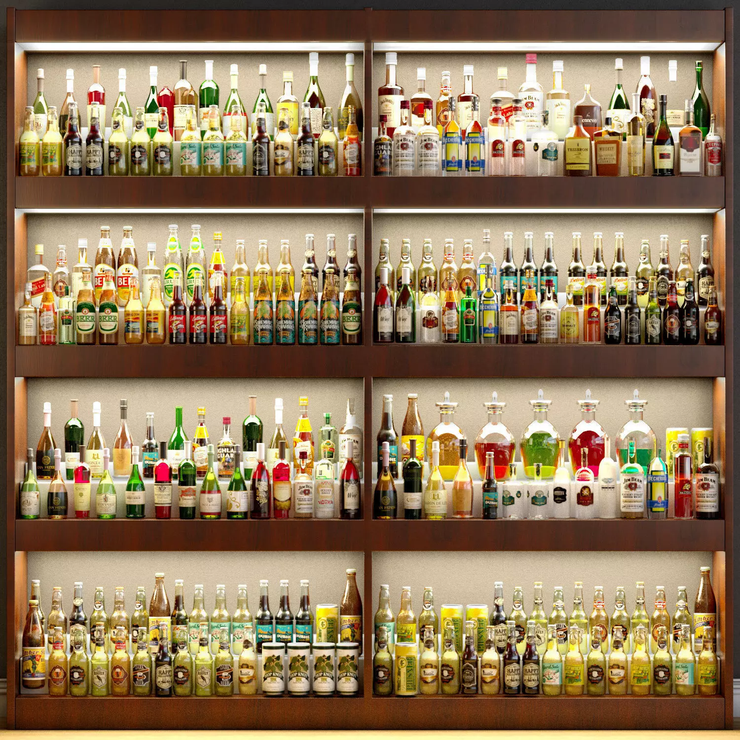 Big bar 8 Alcohol 3D model_0