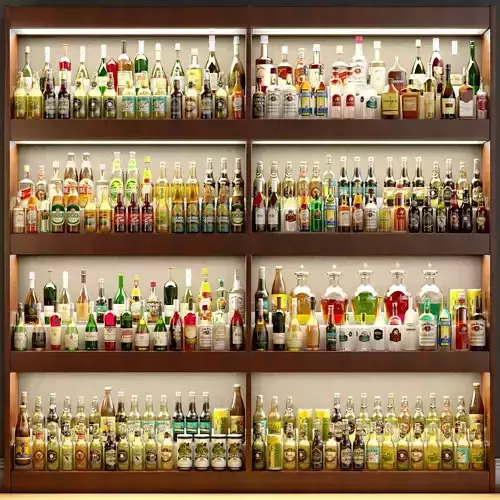 Big bar 8 Alcohol 3D model Big bar 8 Alcohol 3D model