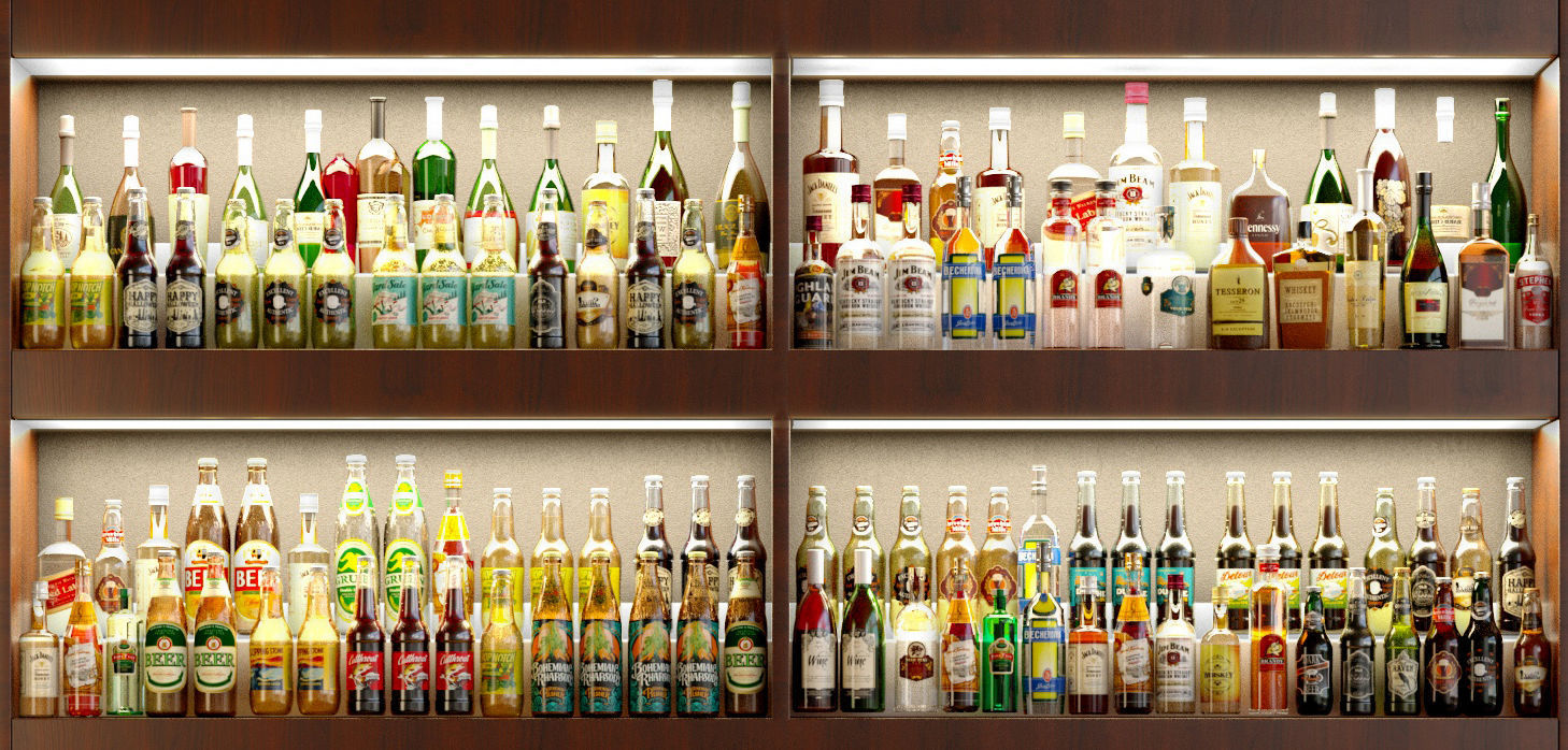 Big bar 8 Alcohol 3D model_2