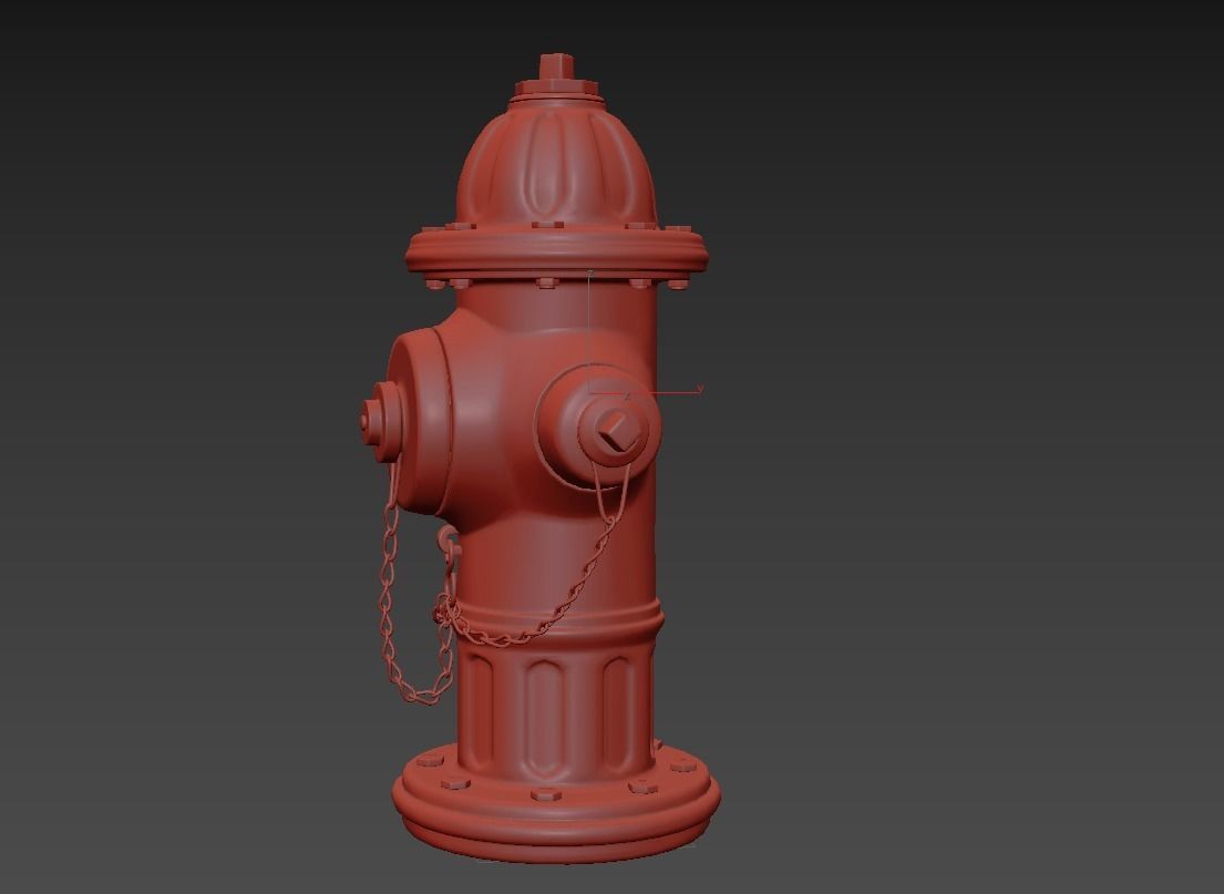 Hydrant fire Low-poly 3D model_7