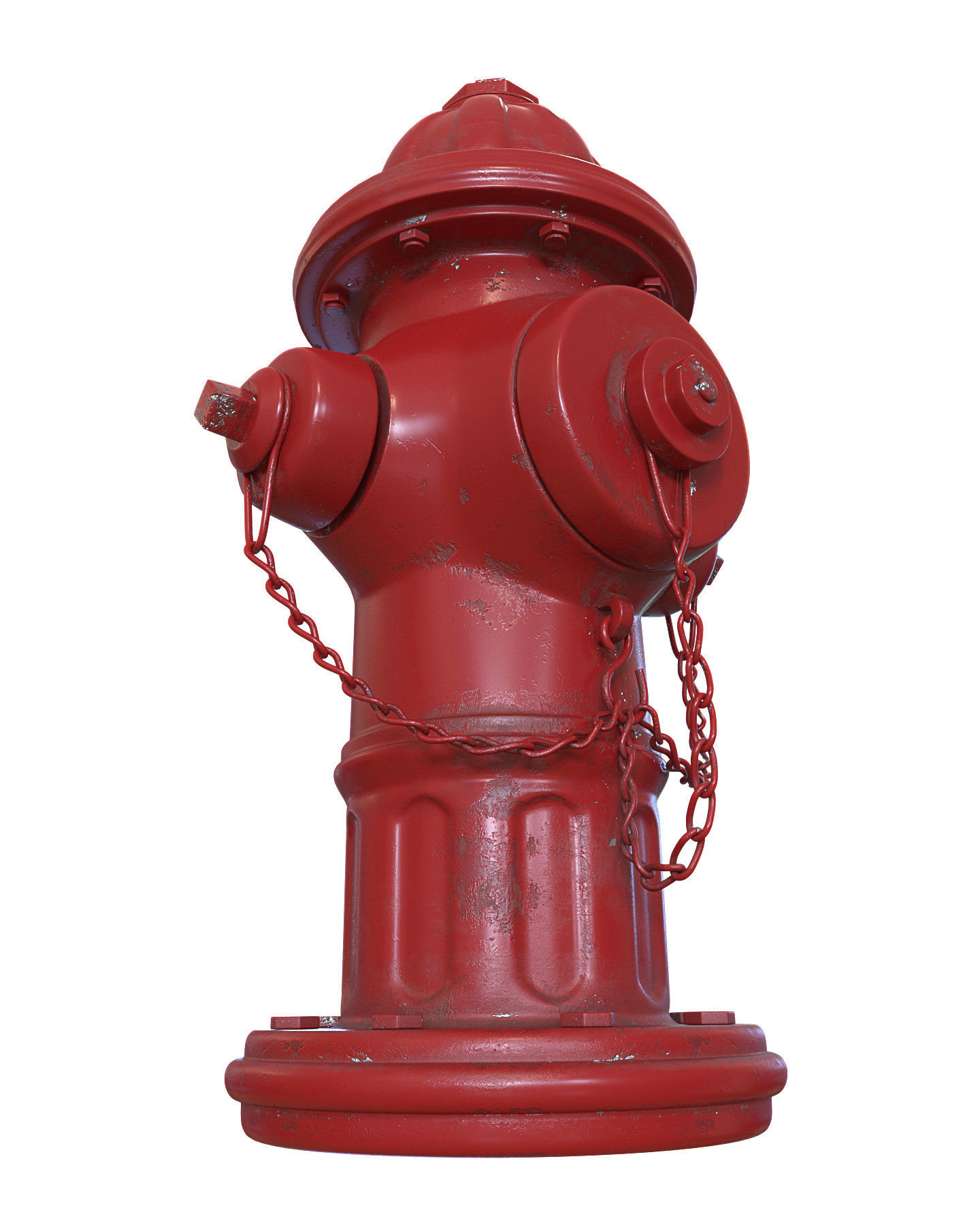 Hydrant fire Low-poly 3D model_1