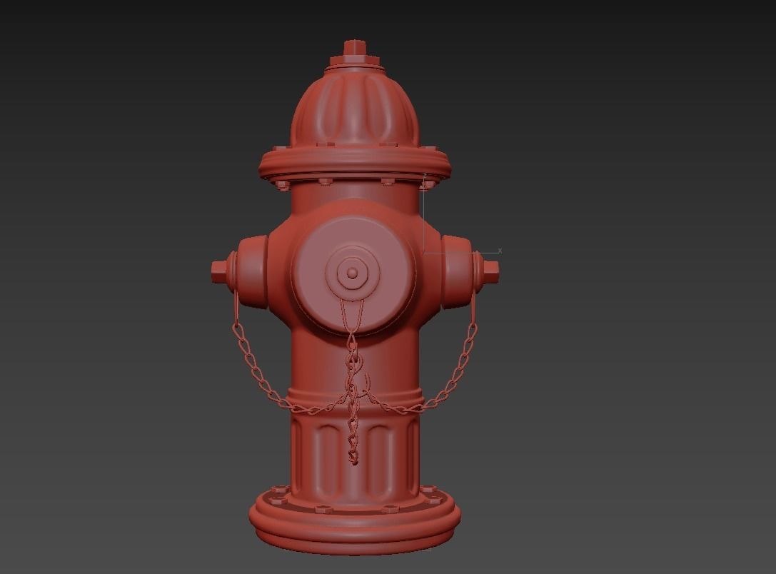 Hydrant fire Low-poly 3D model_6