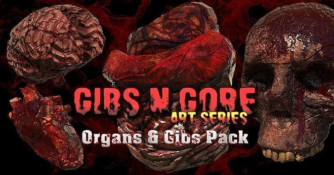 Gibs N Gore - Organs and Gibs Pack Low-poly 3D model