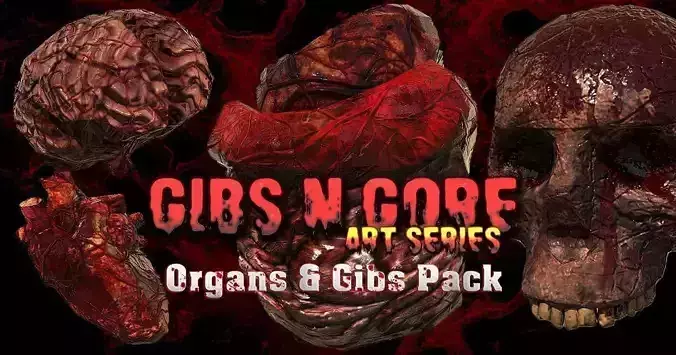 Gibs N Gore - Organs and Gibs Pack Low-poly 3D model