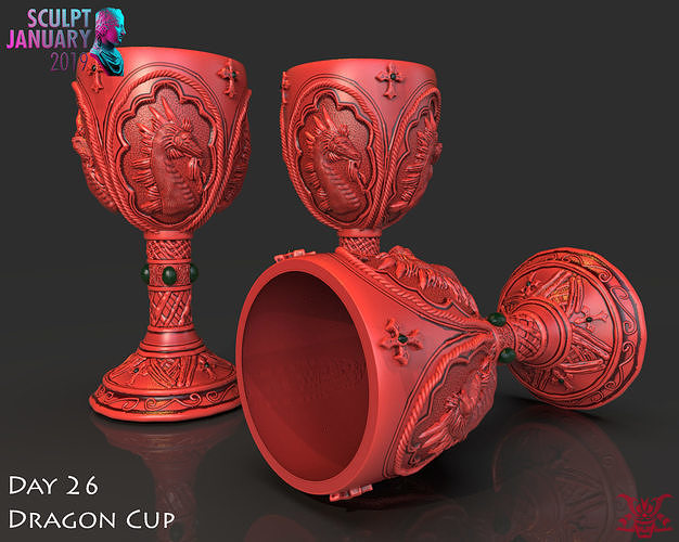Dragon Cup Timelapse and Model 3D print model
