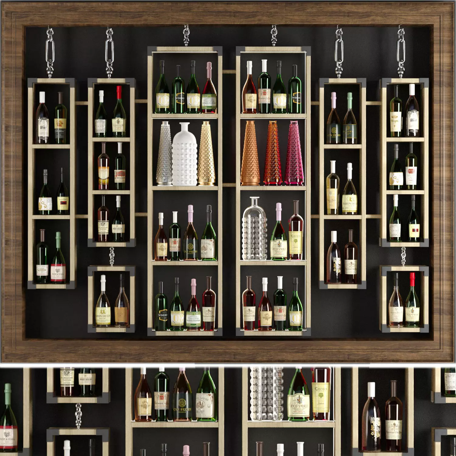 Alcohol display 3D model_0