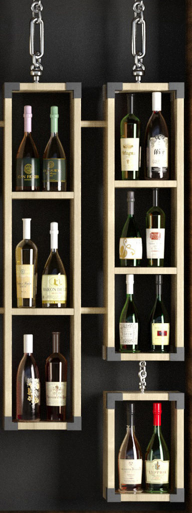 Alcohol display 3D model_4