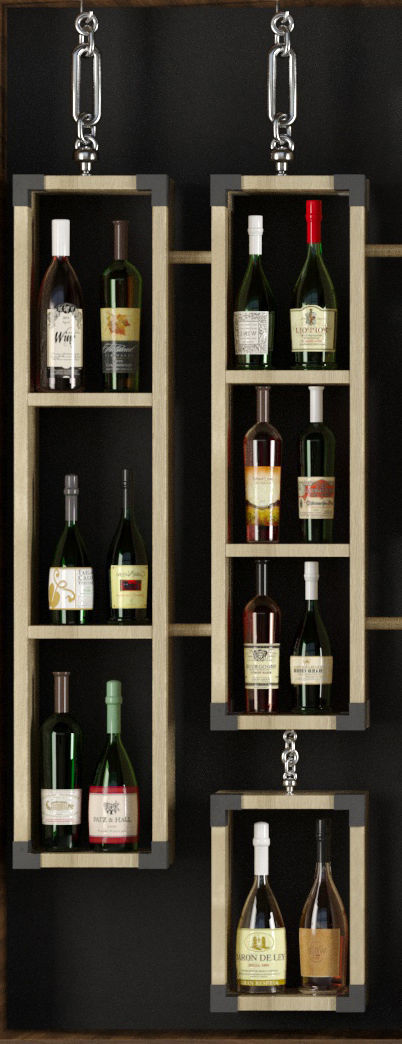 Alcohol display 3D model_2