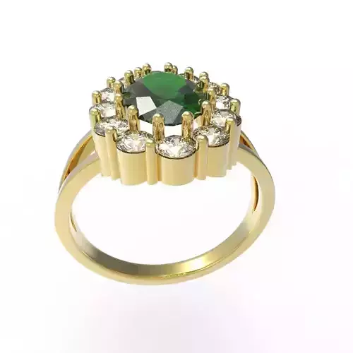 Ring and pendant set with oval stone