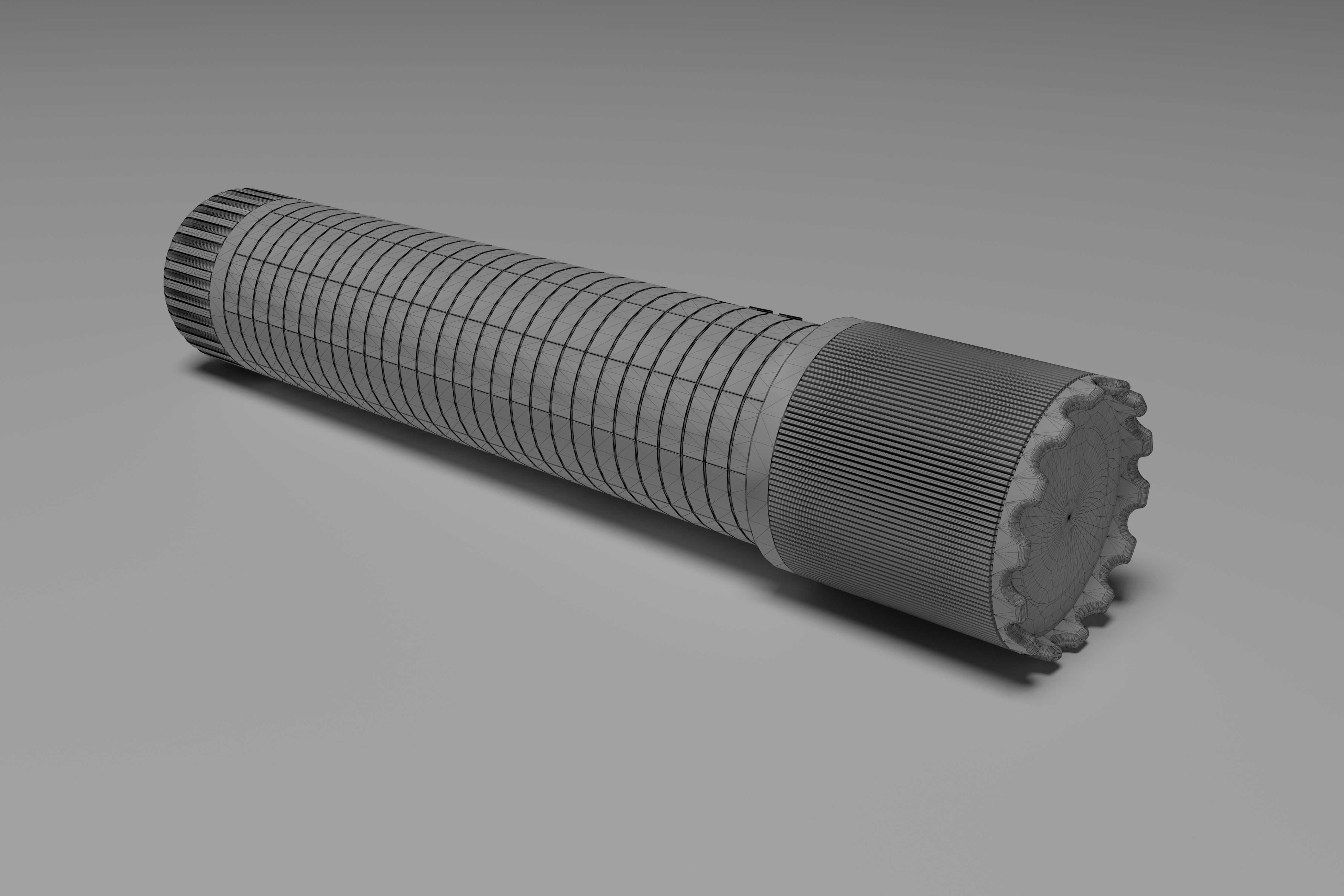 Compact Flashlight 3D model_11