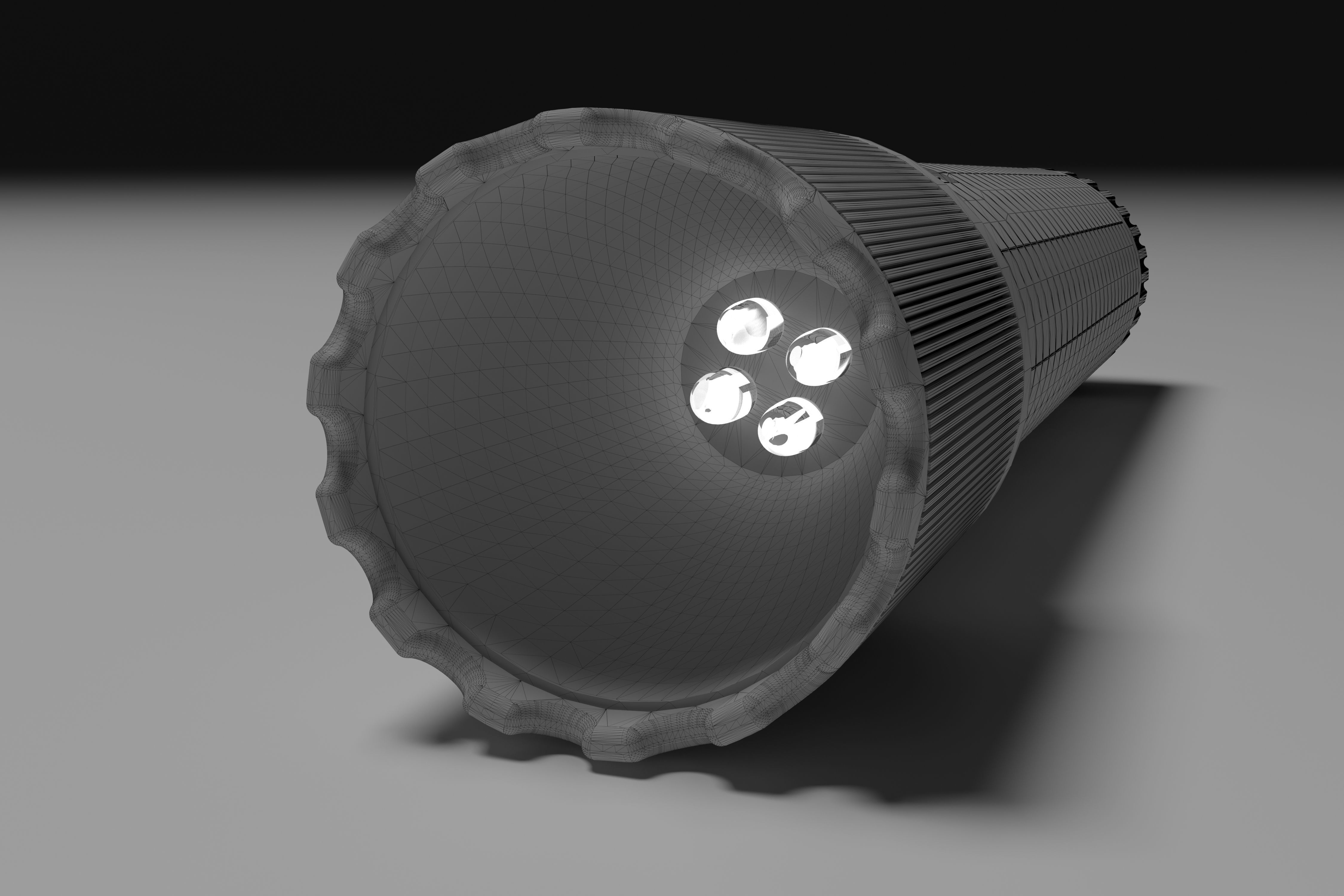 Compact Flashlight 3D model_9