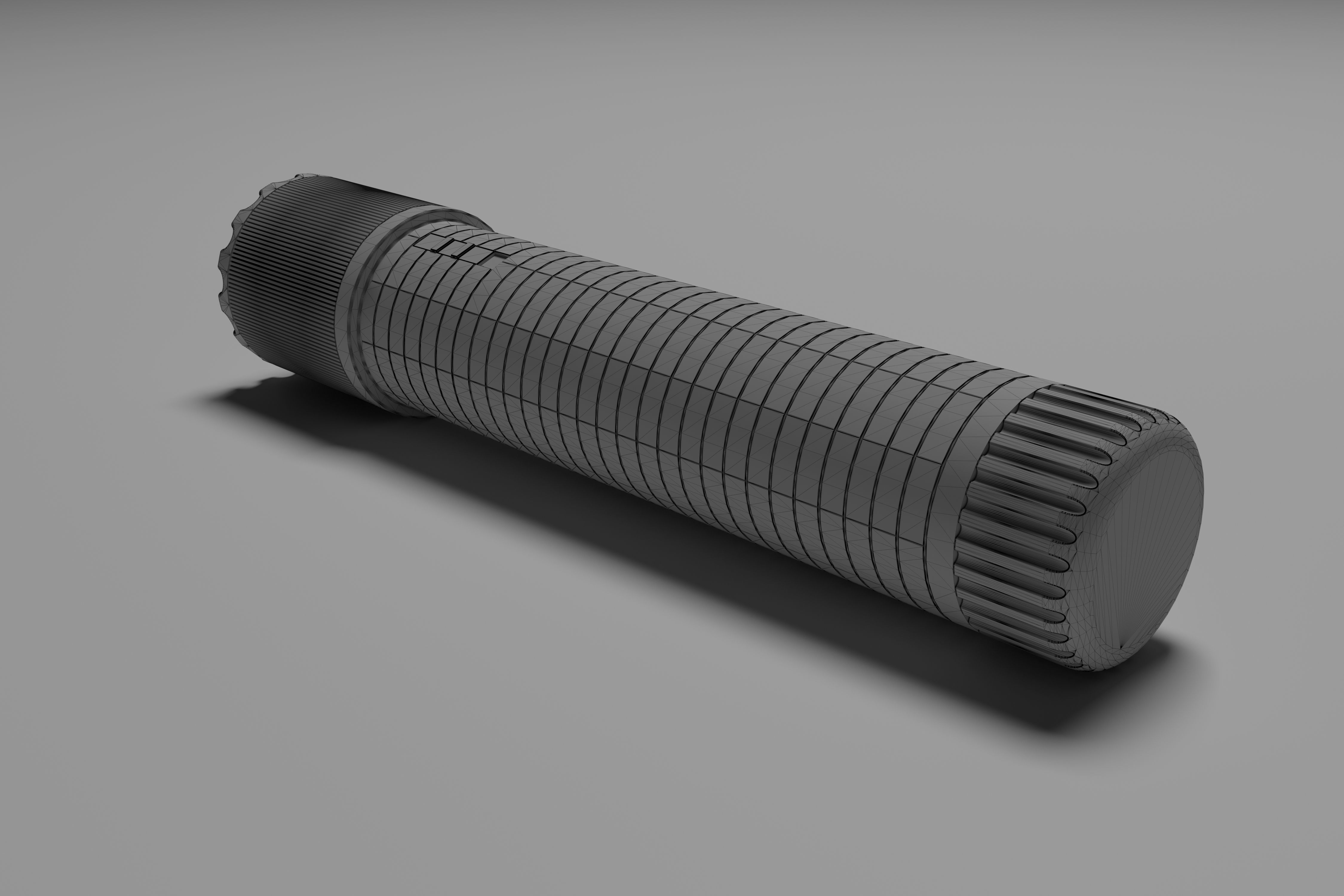 Compact Flashlight 3D model_12