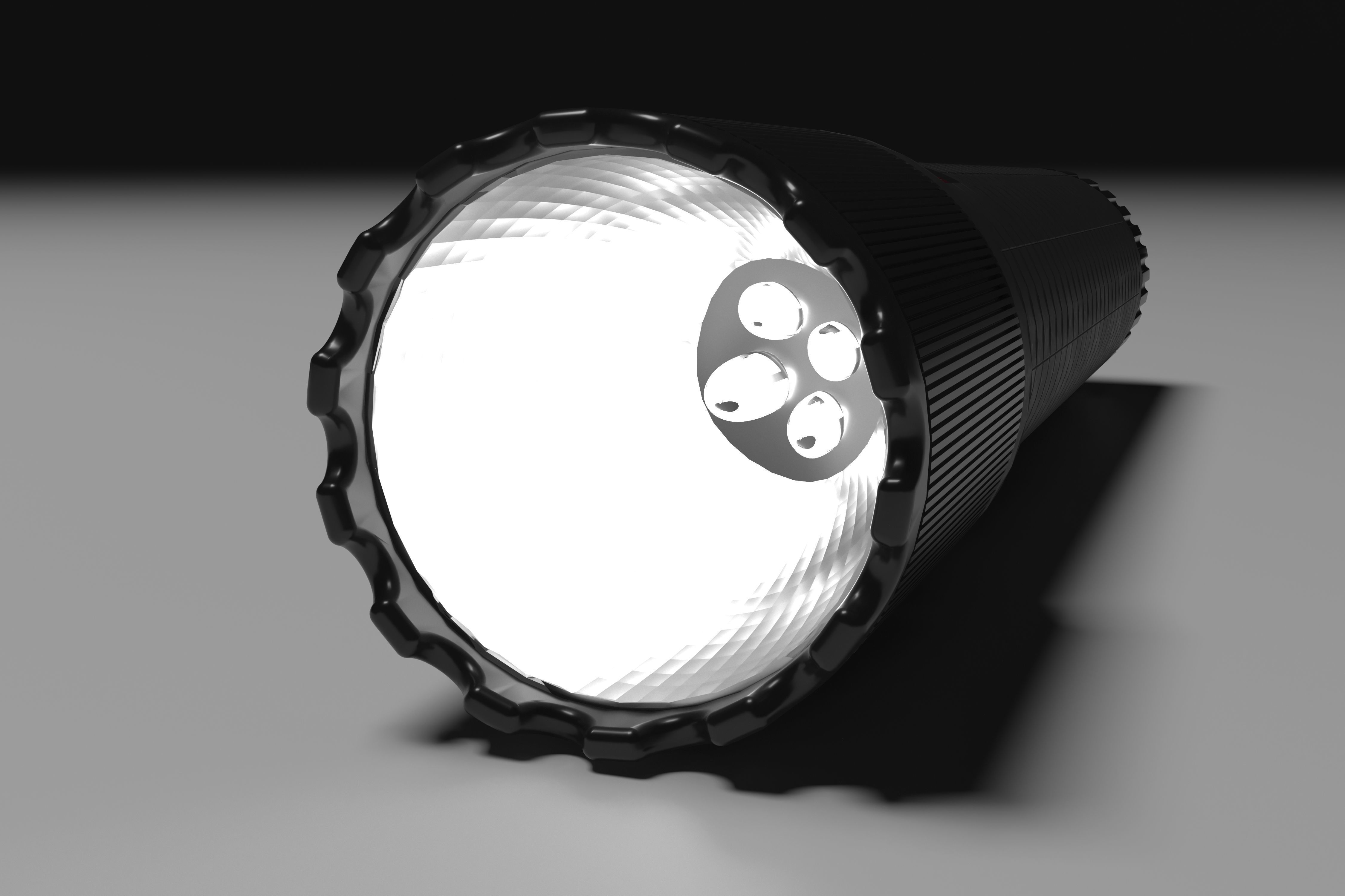 Compact Flashlight 3D model_7