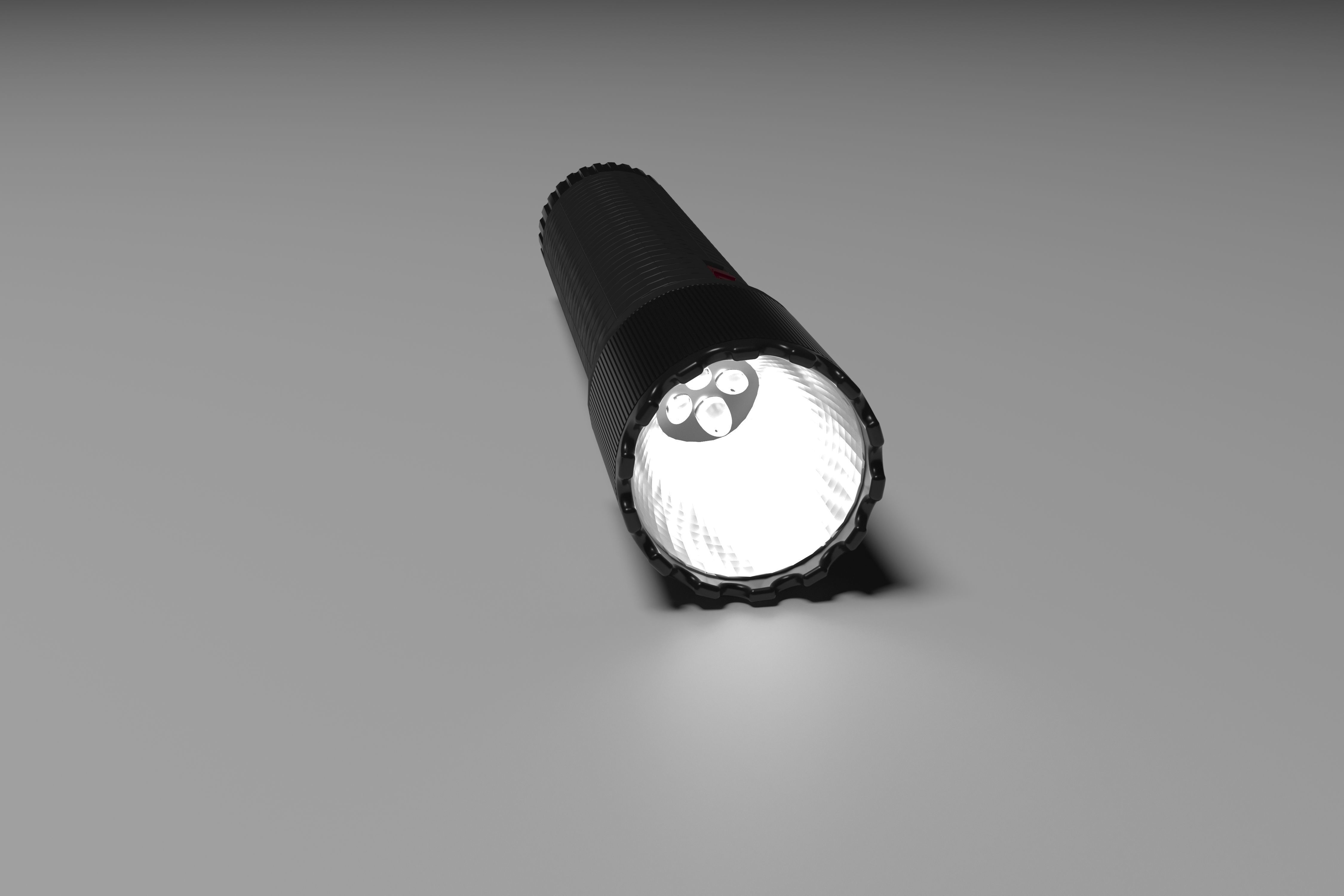 Compact Flashlight 3D model_1