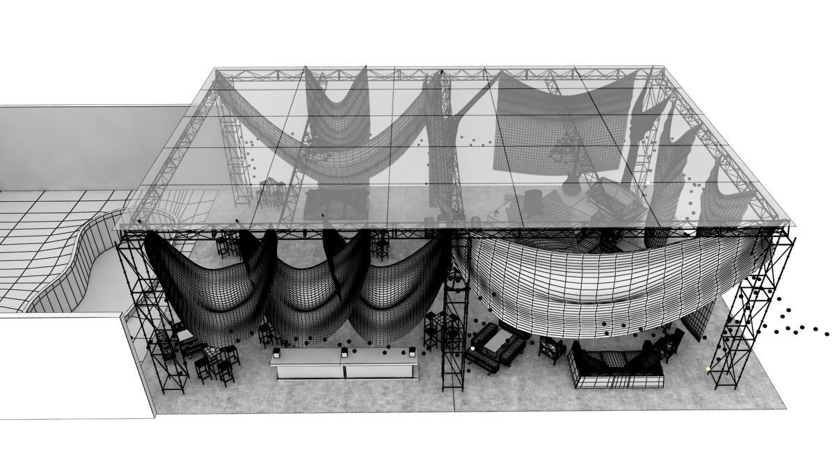 Event with fabric decoration 3D model_8