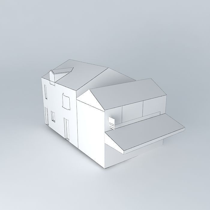 Viroflay Bakery in the city center Free 3D model_3