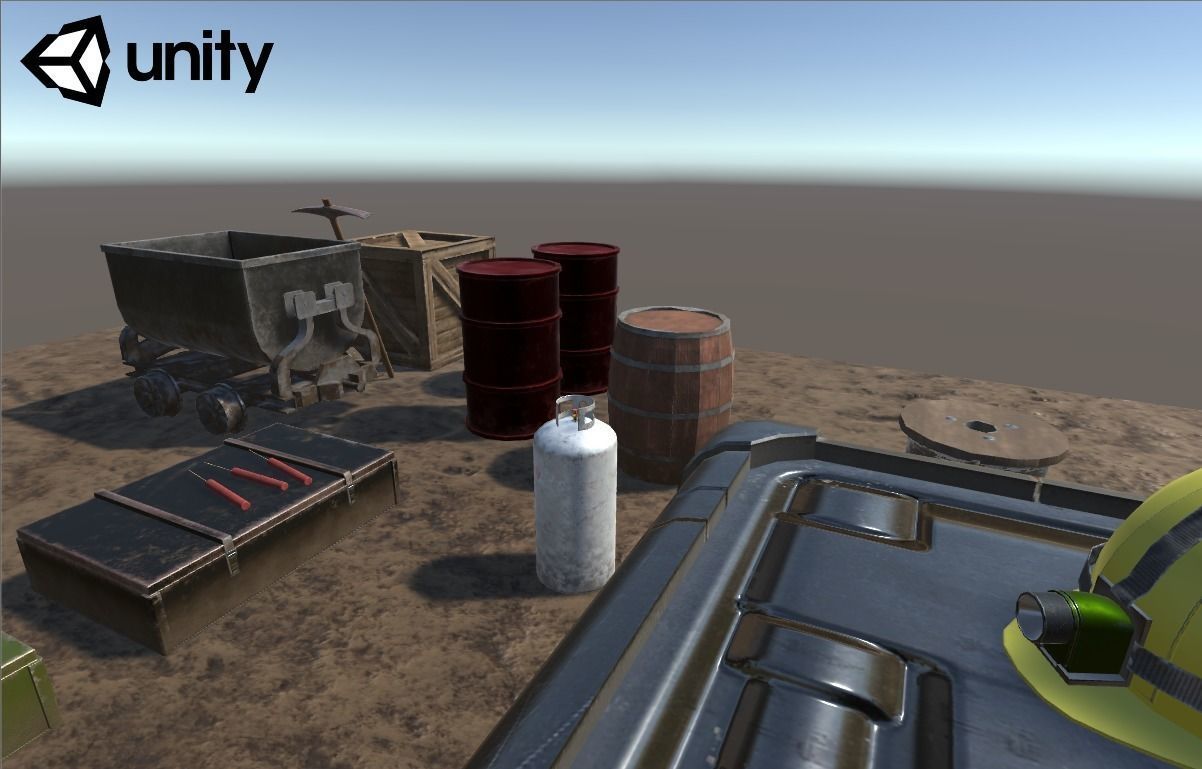 Mine Assets Pack Low-poly 3D model_4