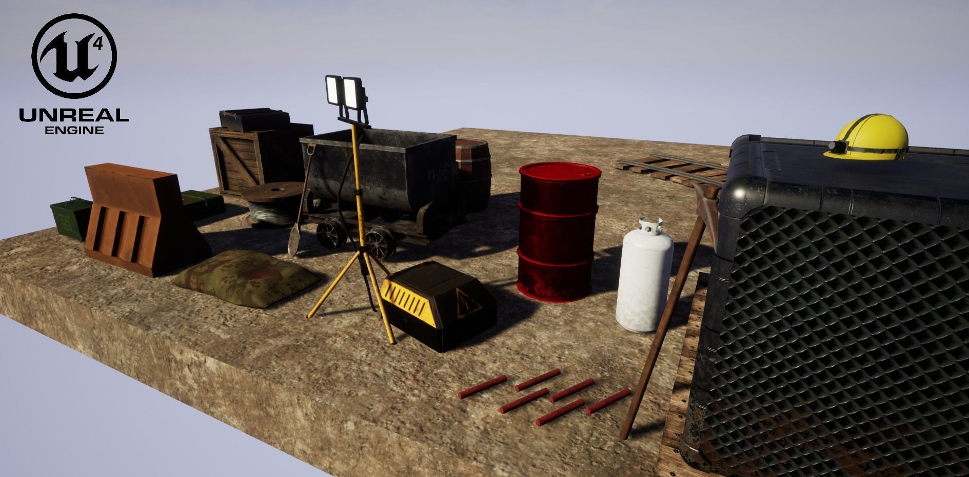Mine Assets Pack Low-poly 3D model_2