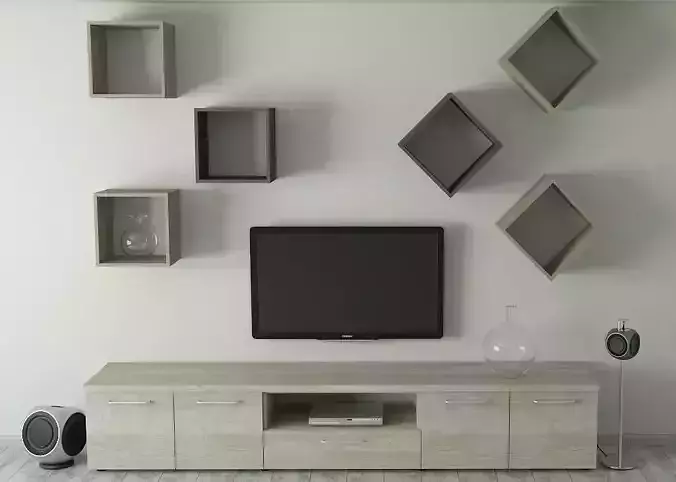 Living-room tv unit with shelves bedroom furniture sets home