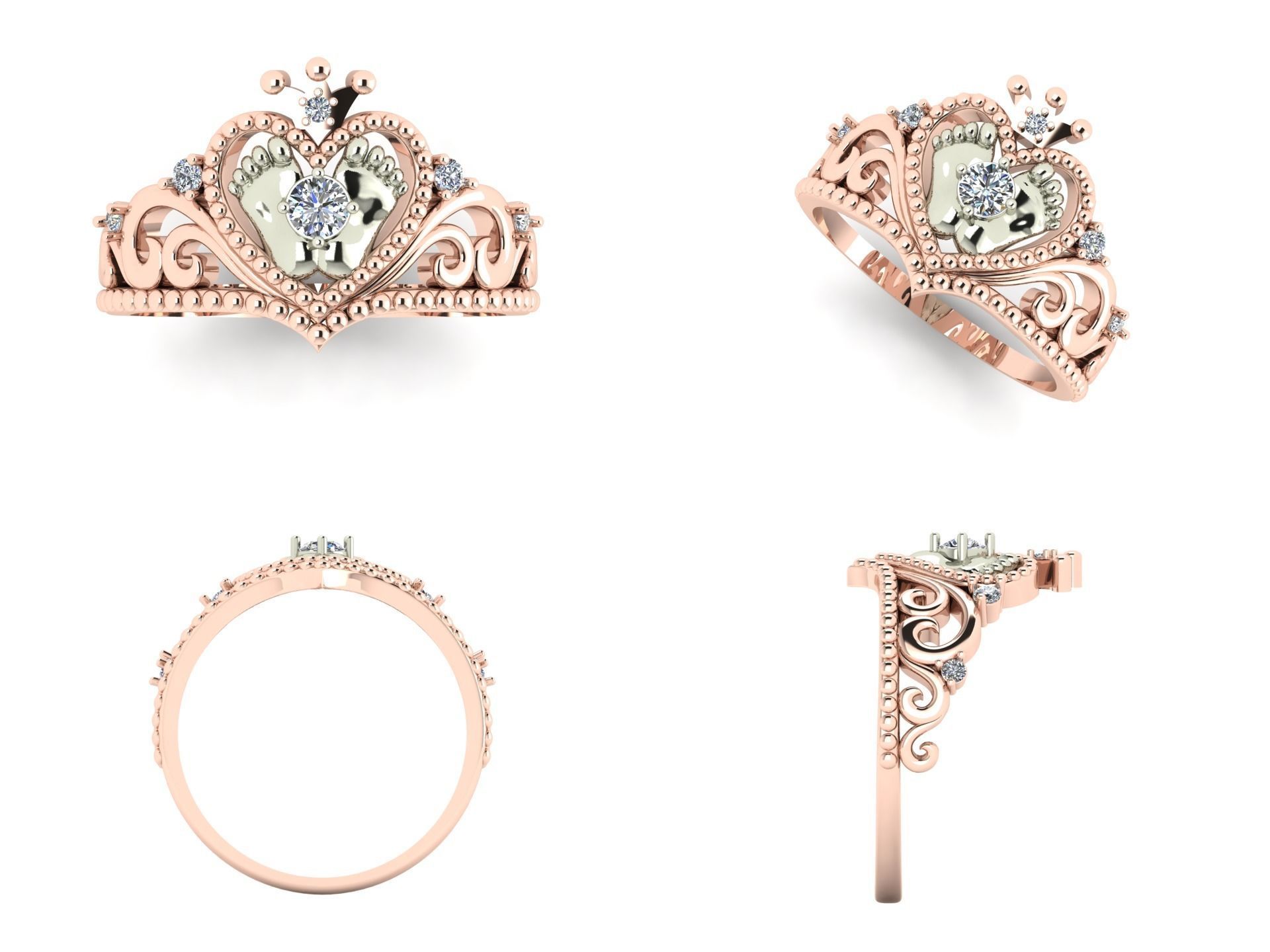 Ring dp 34 3D print model_5